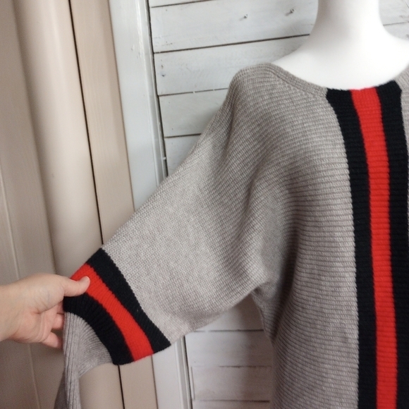 Stylewe NWT Color Block Boat Neck Dolman Batwing Sleeve Sweater Size Medium - Picture 2 of 12